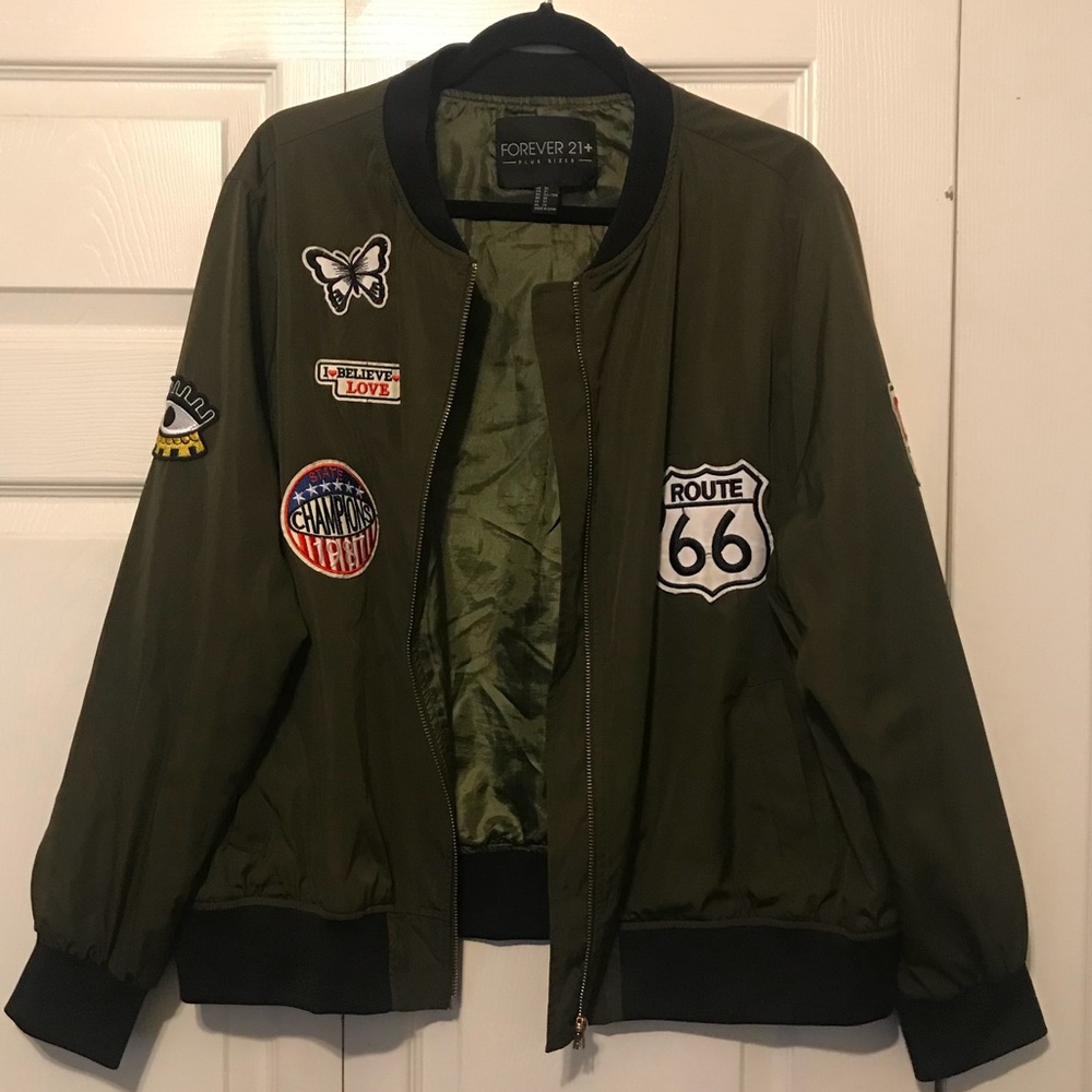 Green bomber jacket
